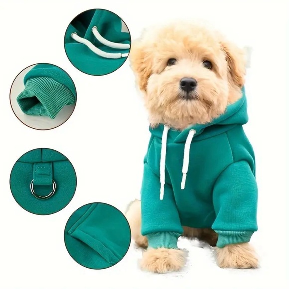 New Cozy Pet Pullover Hoodie M Green - Picture 2 of 6